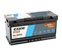 EXIDE Batterie 105, Ah 950, A/EN EL1050 L 392mm B 175mm H 190mm Compatible avec BMW 5 Berline E60 5 Berline E39 5 Touring E61, AUDI Q5 8RB, FIAT Ducato III Van 250, 290