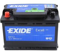 EXIDE Batterie de démarrage "Excell" CA-CA, Ma "EB741"