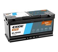 EXIDE EA1050 Premium Batterie de Démarrage 12V 105Ah 850A EN pour IVECO pour BCS