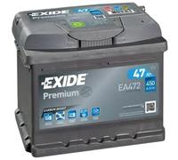EXIDE EA472 Premium Batterie de Démarrage 12V 47Ah 450A EN pour VW Corrado