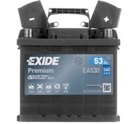 EXIDE EA530 Premium Batterie de Démarrage 12V 53Ah 540A EN pour VW Touran I