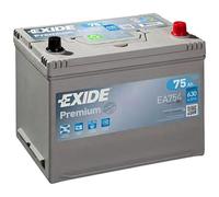 EXIDE EA754 Premium Batterie de Démarrage 12V 75Ah 630A EN pour OPEL Monterey A