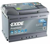Exide EA770 Batterie Auto Premium Carbon Boost 77Ah 760A 12V +DX = Fiamm 80Ah