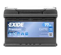 EXIDE EA770 Premium Batterie de Démarrage 12V 77Ah 760A EN pour VW Tiguan I