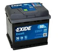 EXIDE EB501 Excell Batterie de Démarrage 12V 50Ah 450A EN pour FIAT 850 Berline