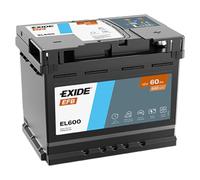 EXIDE EFB EL600 Batterie de Voiture 60Ah 540A