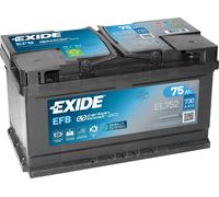 Exide Efb El752 Batterie De Voiture 75ah 730a