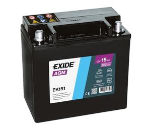 Exide EK151 - Batterie Voiture AGM Start-Stop Auxiliary - 12 V 15Ah 200A