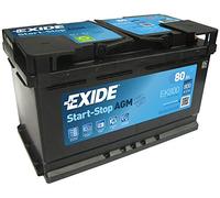 Exide Ek800 12 V 80 Ah 800 A AGM VRLA batterie de voiture Mini 61217555719-3 ans de garantie (veuillez vérifier Taille avant d'acheter)