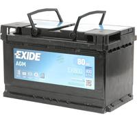 Exide Ek800-Batterie Voiture Agm-12 V 80ah 800a-Compatible Start And Stop