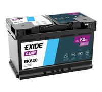 EXIDE EK820 STOP & START AGM Batterie de Démarrage 12V 82Ah 800A EN