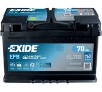 EXIDE EL700 096 EFB Stop / Start Batterie de voiture 12V 70AH 720CCA