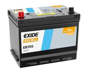 EXIDE Excell EB705 Batterie de Voiture 70Ah 540A