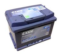 EXIDE PREMIUM Charbon Booster EA 612 12V 61AH Batterie de démarrage Nouveau Modèle 2014/15