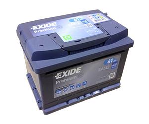 EXIDE PREMIUM Charbon Booster EA 612 12V 61AH Batterie de démarrage Nouveau Modèle 2014/15