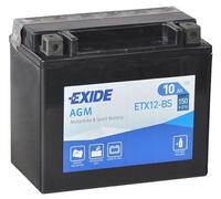 Exide YTX12-BS Bike AGM Batterie moto 12V 10Ah 150A DIN 51012