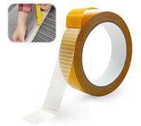EXIN DECHEN Ruban Adhésif Double Face, 10m x 25mm, Jaune, Tissé Extra Fort, Transparent, Multi-Usage, Facile à Nettoyer, Résistant à l'Eau, Convient à la Maison, Bureau, École, etc.