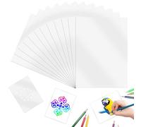 EXIN DEHCEN 12 Pièces Mylar Feuilles de Pochoirs A4 30.5 X 21.7 cm