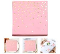 EXIN DEHCEN 50 Pièces Serviette Papier Rose, 33x33 cm Serviette de Table Papier, Serviettes de Fête, pour Anniversaire Mariage Cocktail Baptême Communions