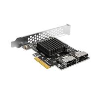 Exingk Adaptateur PCI-E vers SFF-8087 8 ports PCIE vers Mini/SATA 3.0 Carte d'extension de disque dur 6 Go Disque dur HDD SSD Convertisseur USB C Pcie Mini SATA3.0 Carte 6 Gbps