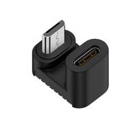 Exingk Convertisseur de type C femelle vers micro USB mâle 480 mbps type C vers micro USB coudé à 90 degrés pour connecteur d'extension USB C adaptateur convertisseur micro USB