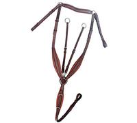 Exion Collier de poitrine pour cheval | Rembourrage anatomique en forme de pétale | Sangle réglable et doublure en cuir de veau doux | Martingale de course avec boutons-pression