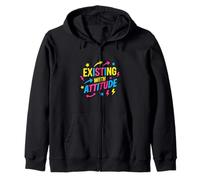 Existant avec Un Design typographique Audacieux Attitude Sweat à Capuche