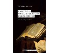 Existe-t-il une littérature européenne ? - Richard Miller - Academie Royale Sciences Lettres - Poche - Essai