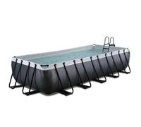 EXIT Black Leather Piscine Tubulaire 540x250x100cm - Piscine Hors Sol - Noir