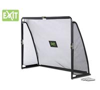 EXIT Toys But de Football en Acier Coppa - avec Écran d'Entraînement Pratique - Inclus Système d'Anchorage Solide - pour Le Jardin - Entraînez Vos Compétences de Football - 220x170cm - Noir