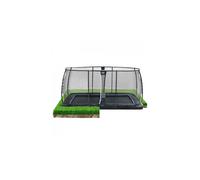Exit Dynamic Trampoline Enterré Au Niveau Du Sol 275x458cm Avec Filet De Sécurité - Noir