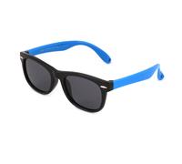 EXIT Enfant OCCH. SOLE BAMB. PLAST. S8196 C.18 NERO LUC.- AZZURRO/FUMO *3P Lunettes de soleil Plastique Noir Gris Ronde Polarisé