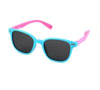 EXIT Enfant OCCH. SOLE BAMB. PLAST. S8222 C.27 AZZURRO-ROSA/FUMO *3P Lunettes de soleil Plastique Bleu clair Gris Carré Polarisé