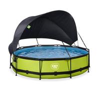 Piscine EXIT Lime ø360x76cm avec pompe filtrante et voile d'ombrage - vert