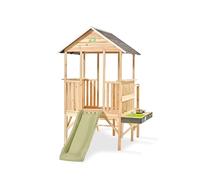 EXIT Panorama 350 cabane de jeu en bois avec toboggan et cuisine de jeu