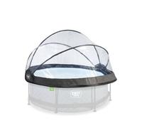 EXIT Toys Dôme de Piscine ø244cm - Universel pour Piscines Rondes - Eau Propre et Chaude - Installation Facile et Pliable - Parfait pour Les Jours Frais et Les Soirées - Abri de Piscine