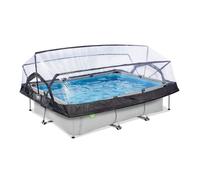 EXIT Soft Grey Piscine Tubulaire 300x200x65cm - Piscine Hors Sol - Gris