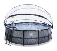 EXIT Stone Piscine Tubulaire ø450 - Piscine Hors Sol - Gris