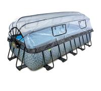 EXIT Stone Piscine Tubulaire 540x250x122cm - Piscine Hors Sol - Gris