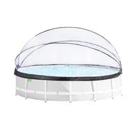 EXIT Toys Abri Piscine Hors Sol Rond ø 488 cm pour Intex/Bestway - Garde l’Eau Plus Chaude et Propre - Dôme Universel - Transparent