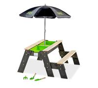 Table d'activités sable et eau - EXIT TOYS - Aksent - Avec banc, parasol et outils de jardinage
