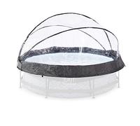 EXIT Toys Bulle Piscine Ronde ø 305 cm pour Piscines Hors Sol - Dôme Piscine Compatible Intex Bestway et EXIT 300 à 310 cm - Abri Piscine Repliable - Transparent
