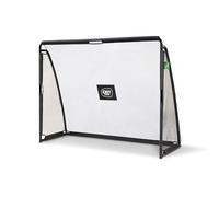 EXIT Toys But de Football en Acier Coppa - avec Écran d'Entraînement Pratique - Inclus Système d'Anchorage Solide - pour Le Jardin - Entraînez Vos Compétences de Football - 220x170cm - Noir