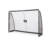 EXIT Toys Cage de Foot 300 x 200 cm avec Écran d'Entraînement - But de Foot Extérieur pour Jardin - Cadre en Acier Galvanisé - Ancrage au Sol Inclus - Finta - Noir