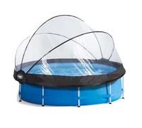 EXIT Toys Dôme de Piscine ø305cm - pour piscines Intex/Bestway - Eau Propre et Chaude - Installation Facile et Pliable - Parfait pour Les Jours Frais et Les Soirées - Abri de Piscine Universel