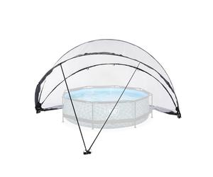 EXIT Toys Dôme de Piscine ECO - ø460cm - Convient à Tous Les Piscines et Sols - Protection pour Piscines Gonflables, à Parois en Acier, à Châssis et Enterrées - Stable et Résistante aux Intempéries