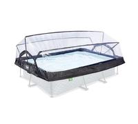 EXIT Toys Dôme Piscine Hors Sol Rectangulaire 300 x 200 cm - Abri Piscine Hors Sol Universel pour Piscines Tubulaires - Compatible Intex et Bestway - Dôme Pliable - Transparent