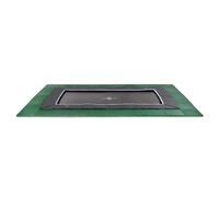 EXIT Toys Dynamic Trampoline Rectangulaire Groundlevel - 275x458cm - Système de Protection des Pieds - Dalles de Sécurité Freezone - Ressorts Extra Longs - Inoxydable - Trampoline pour Enfants - Noir