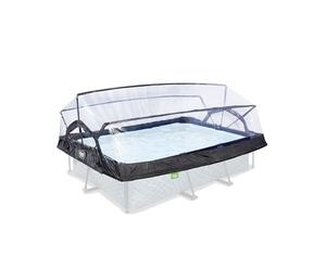 Exit Toys Eco Pool Dome ECO 7X5ft/220X150cm/87-59, Transparent, Pliable, Convient aux piscines rectangulaires 210X140-220X150cm, Sangle de Fixation Incluse