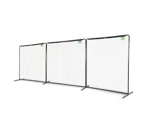 EXIT Toys Filet de Protection Sportif Backstop - 3 Grands Filets - Retient Les Balles sur Le Terrain de Jeu - Multifonctionnel - pour Le Volleyball, Badminton, Tennis et Plus - 300x900cm - Noir
